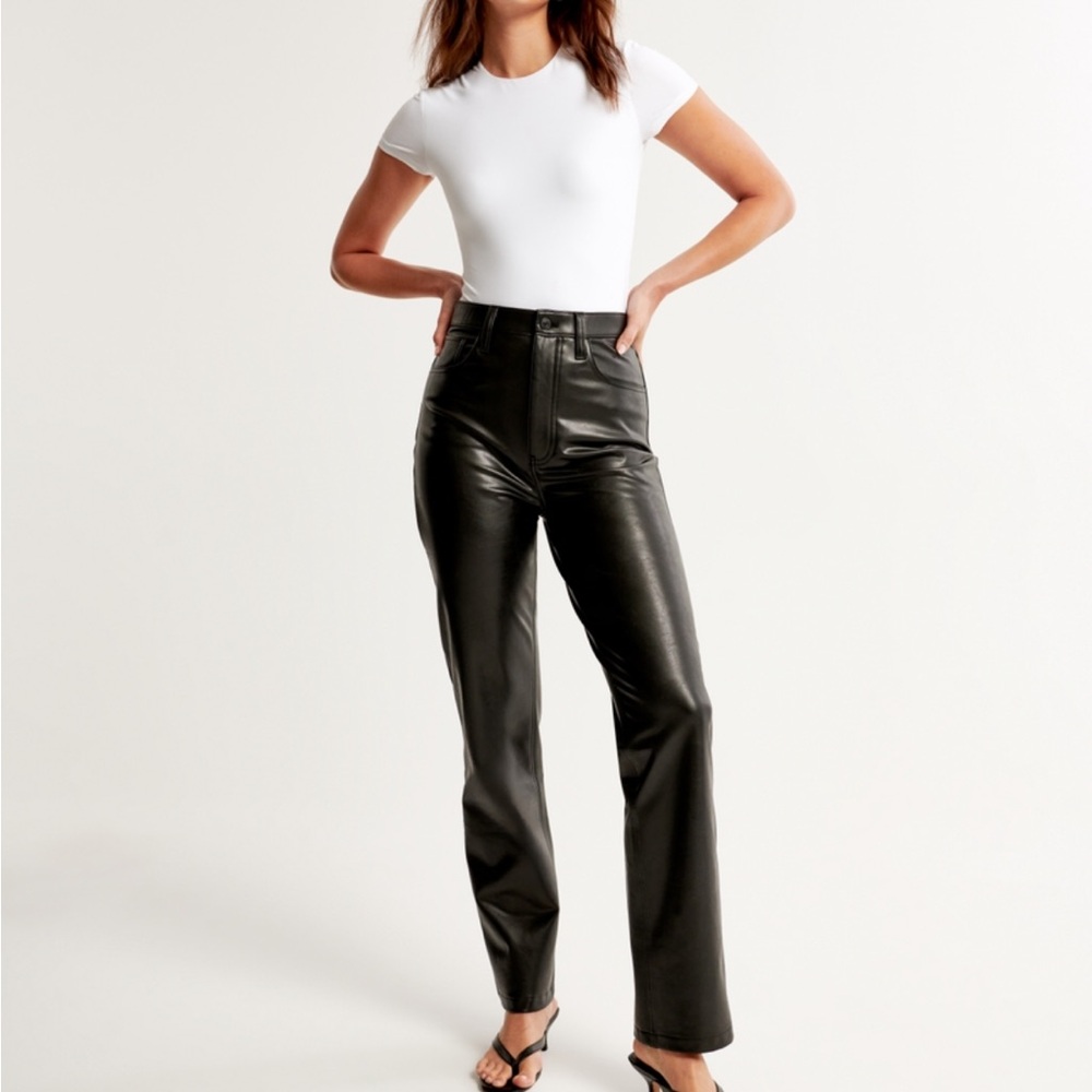 Abercrombie & Fitch Black Leather Pants